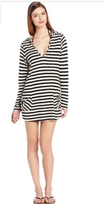 Ella Moss Women's Solids Cover Up Hooded Tunic Size S/M - Imagem 1 de 4