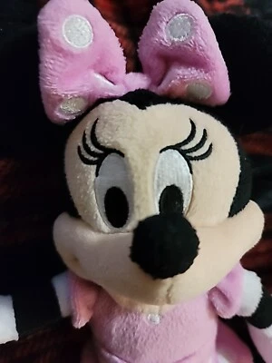 Vestido Minnie Disney Minnie Mouse Rosa Lunares Suave Peluche 10 pulgadas Foto 1 de 4