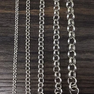 Antique Silver Rolo Chain Round Linked Belcher Chain Neckalce 3 4mm 5mm 6mm 7mm - Picture 1 of 11