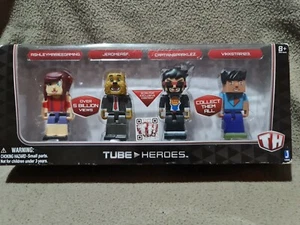 TUBE HEROES 4 Figure Gaming Pack ASHLEYMARIEEGAMING JEROMEASF VIKKSTAR123 New - Picture 1 of 9