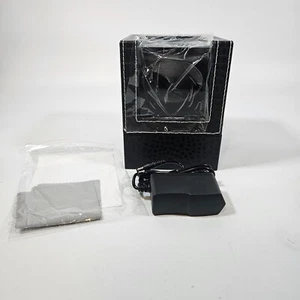 Automatic Single Watch Winder in Black Crocodile Pattern Leather, Japanese - Picture 1 of 6