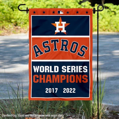 Houston Astros 2 Time Champions Garden Flag and Yard Banner Cover