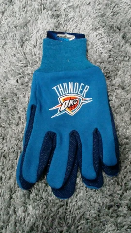 New Adult NBA Oklahoma City Thunder Light & Dark Blue Utility Winter Gloves-PMJS Cover