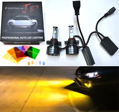 LED Kit F15 140W PSX24W 2504 3000K Yellow Two Bulb Fog Light Replacement Upgrade - Image 1 of 4