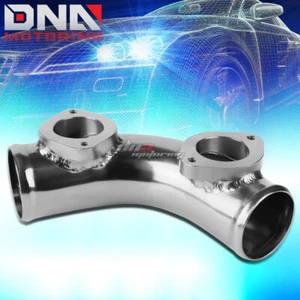 2.5" T-6061 SILVER FOR TYPE-S/RS TURBO 70 DEGREE BLOW OFF VALVE DUAL FLANGE PIPE - Picture 1 of 5