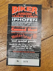 Biker Jamboree Ghost Mc 1994 TICKET RAR SELTEN PARTY Iphofen - Bild 1 von 1