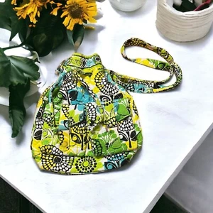 Vera Bradley Limes Up Bucket Bag Crossbody Purse Drawstring Adjustable Strap - Picture 1 of 6