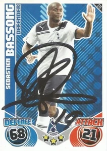 SEBASTIAN BASSONG SIGNED TOTTENHAM 2010/2011 MATCH ATTAX TRADING CARD+COA - Picture 1 of 1