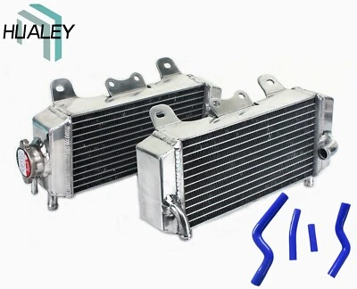 Aluminum Radiator + Blue Hose For 2007-2009 Yamaha YZ250F 2007 2008 2009 - Image 1 of 4