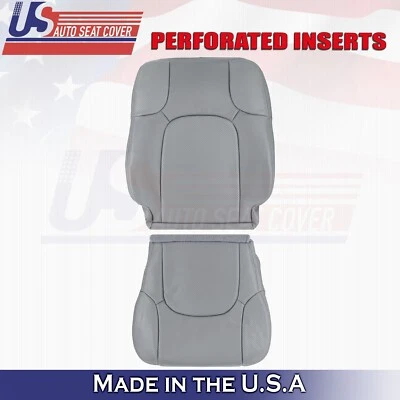 Серые кожаные чехлы на сиденья сверху и снизу для Nissan Frontier 2005–2021 годов выпуска - Изображение 1 из 4