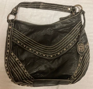 Red by Marc Ecko Black Soft PEBBLED VEGAN Shoulder Bag W Strap RARE FIND! - Picture 1 of 9