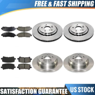 Rotores de freno delanteros traseros pastillas de freno de cerámica para Acura MDX 2014-2016 Foto 1 de 4