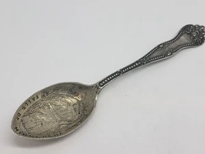 CUCHARA DE RECUERDO VINTAGE GRABADA EN PLATA ESTERLINA CATARATAS DE MINNEHAHA - Imagen 1 de 3