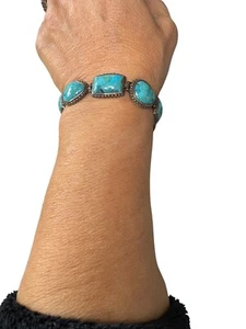 Bracciale The Art of Barse of Thailand realizzato con turchese e argento 925 Tuggle - Foto 1 di 8