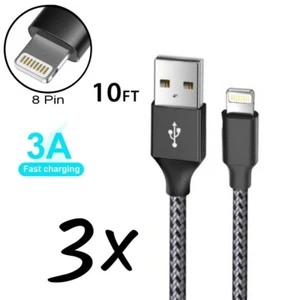 10ft Cable Fast Charge Charging Cord Sync Type Charger - Picture 1 of 43
