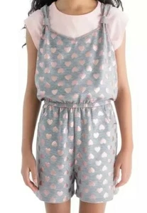 Blush by US Angels ~ 2-Pc. Set ~ Small (7/8) ~ Grey & Pink Romper & T-Shirt - Picture 1 of 7