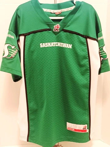 Vintage CFL Saskatchewan Roughriders Football Jersey Reebok Size Small Youth Cover