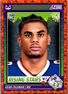 2024 Score-A-Treat #32 Keon Coleman A-Treat - Rising Stars Orange Pumpkin - Picture 1 of 2