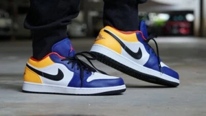 Jordan 1 Low Royal Yellow US9 Mens Brand New Deadstock - Picture 1 of 7