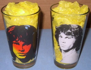 DUE Rari Bicchieri Birra Shaker The Doors Jim Morrison Pinta 1985 Radio Days - Foto 1 di 5