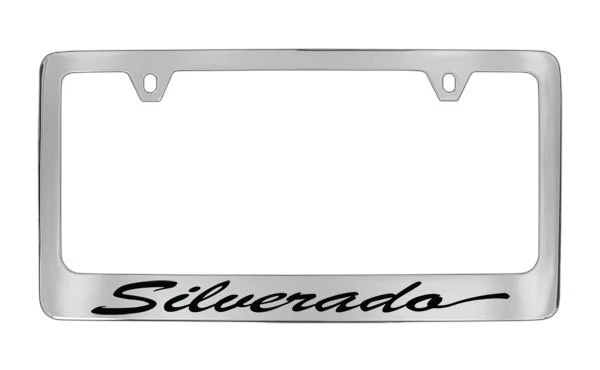 Chevrolet Silverado Chrome Plated Metal License Plate Frame Holder - Image 1 of 1