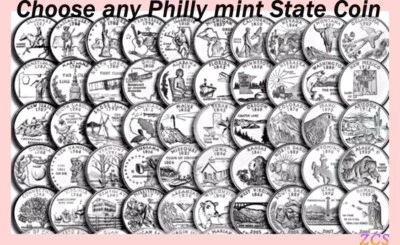 1999 - 2008 P or D Choose Any State Hood Quarters From U.S. Mint Coin Rolls - Image 1 of 2