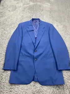 H Freeman & Son Blazer Men 42L Blue Tweed Sports Coat Career Jacket Vtg USA - Picture 1 of 14