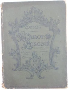 MANON LESCOT Giacomo Pucini Spartito originale Ed Ricordi 1893 Piano Solo - Foto 1 di 6