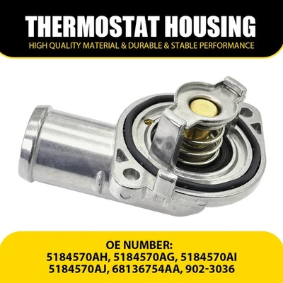 Aluminum Engine Coolant Thermostat Housing for 2014-2021 Jeep Cherokee 3.2L NEW — 第 1/4 张图片