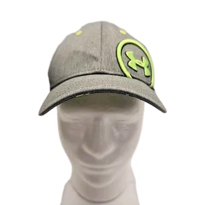 Under Armour Gray & Neon Green Youth Fitted Baseball Hat Cap Sz SM / MD - Picture 1 of 6