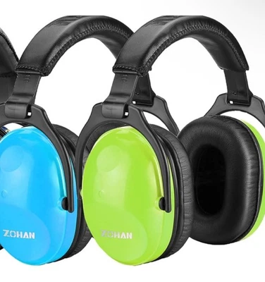 PACK DE 2 OREJERAS DE SEGURIDAD ZOHAN EM030 para niños, 1 orejeras azules, 1 orejeras verdes Foto 1 de 4