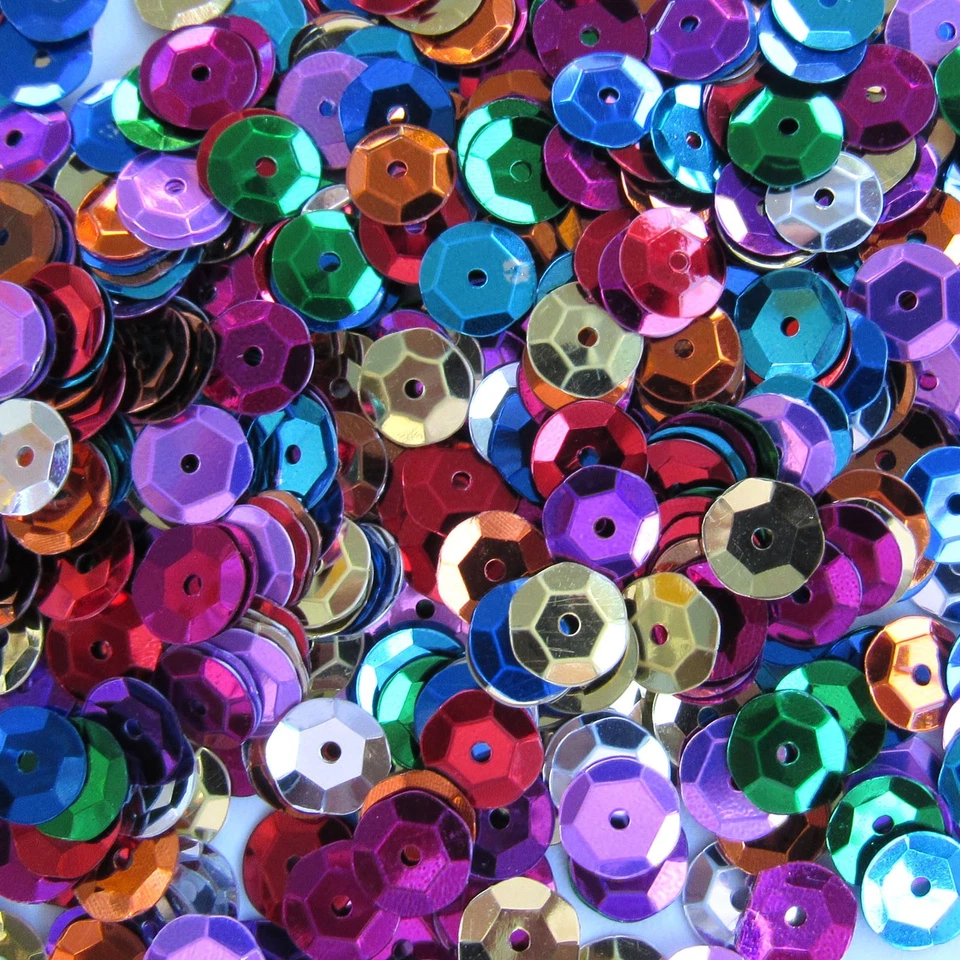 Sequins Mixed Metallic 5mm Round Cup ~1000 / ~10,000 (25% Off) pieces - Imagem 1 de 1
