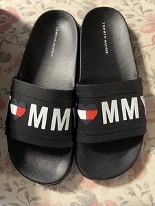 Tommy Hilfiger Heart Girl Dayan Sandals Flip Flops Slides Sz 8 - Picture 1 of 4