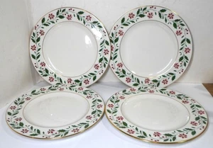 4er Set Vintage ROYAL DOULTON SALATTELLER HOLLY Holiday Pattern Englisch China - Bild 1 von 6