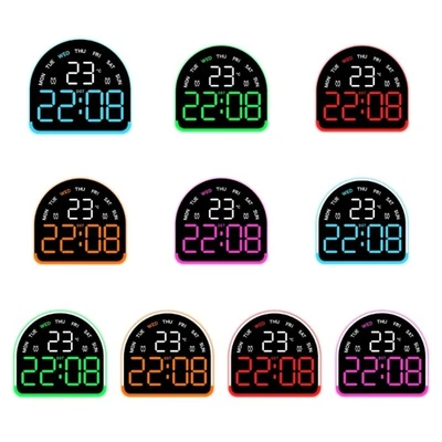 Alarm Clocks for Bedroom LED Digital Clocks Desk Alarm Clocks with Day of Week - Image 1 of 4