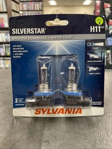 Sylvania Silver Star Brighter Downroad H11 Halogen Headlight Bulb Pair - Picture 1 of 3