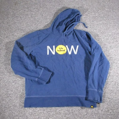 Life Is Good Sudadera con Capucha Mujer Grande Pullover Sudadera Calce Clásico Gráfico AHORA Foto 1 de 4