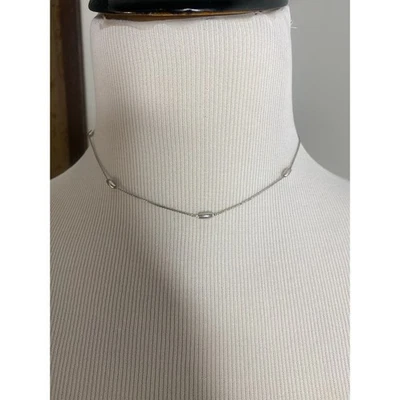 Collar Gargantilla Cadena Corta Tono Plata AVON De Colección Cuentas Cápsula Acanaladas 14.5" Foto 1 de 4