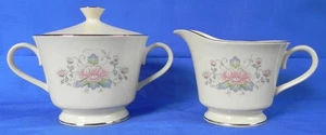 Lenox "Charleston" Sugar Bowl (+ Lid) & Creamer, Ivory China USA, Exc. - Picture 1 of 10