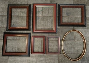Vintage Ornate Picture Frames Art Decor Gallery Wall Dark Red lot of 7 eco NU - Bild 1 von 15