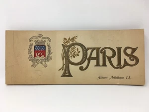 Vintage Paris Scenes Souvenir Album 'Artistique' - IN COLOR 11.75 x 4.75" - Picture 1 of 11