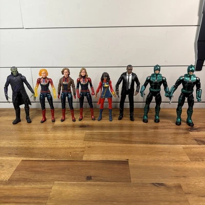 Lote de 8 figuras de la película Capitana Marvel Legends de Marvel Yon-Rogg Fury Talos ¡Envío rápido! Foto 1 de 4