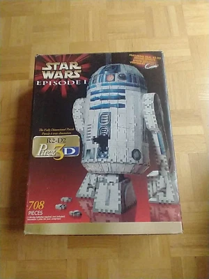 Vintage Star Wars Episode 1 R2-D2 Puzz3D 3D Puzzle 708 Pieces 1999 Uncounted Foto 1 de 4