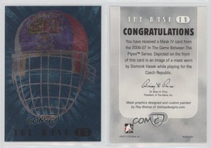 2006-07 ITG Between the Pipes The Mask IV Dominik Hasek #M-23 HOF