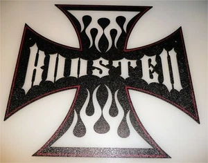 Cruz de Hierro Impulsado Letrero Corte Láser 1/8" Alto Impacto ABS Garaje Arte Hombre Cueva - Imagen 1 de 4