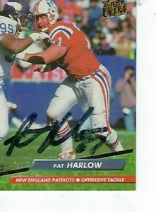 PAT HARLOW SIGNED 1992 FLEER ULTRA #247 - NEW ENGLAND PATRIOTS  - Picture 1 of 1