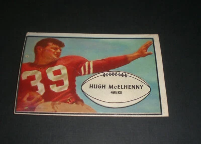 1953 HUGH McELHENNY BOWMAN FOOTBALL CARD #32 - Image 1 of 2