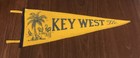 Vintage 1950s Key West Florida Souvenir Felt Pennant -10 X 28” -VG +