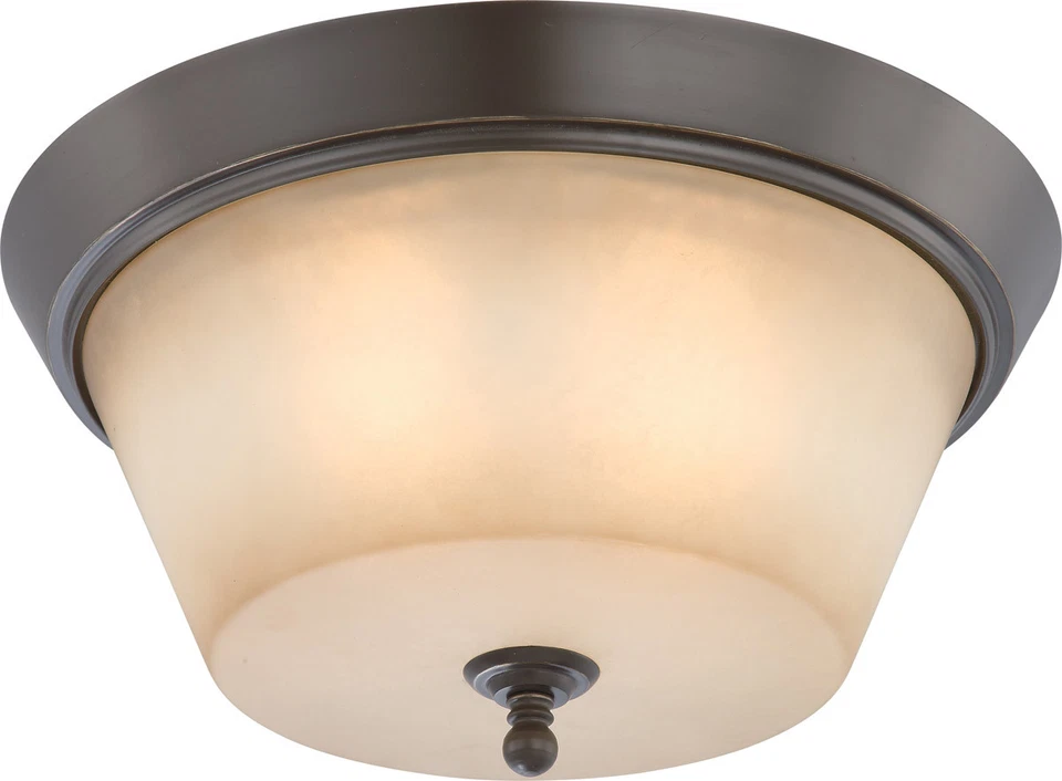 Nuvo Surrey 3 Light 16 inch Vintage Bronze Flushmount Ceiling Light - Image 1 of 1
