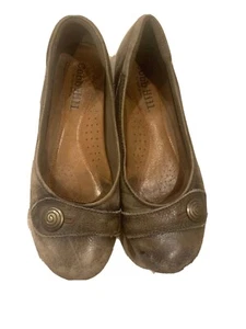 Cobb Hill By New Balance Womens Size 8M Stone Leather Loafer BalletFlats Shoes - Picture 1 of 11